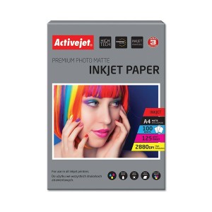 Papier photo mat Activejet AP4-125M100 A4 100 Volets 21 x 29,7 cm