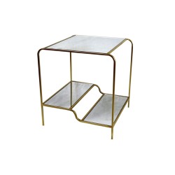 Beistelltisch DKD Home Decor Gold Metall Spiegel 50 x 50 x 55 cm