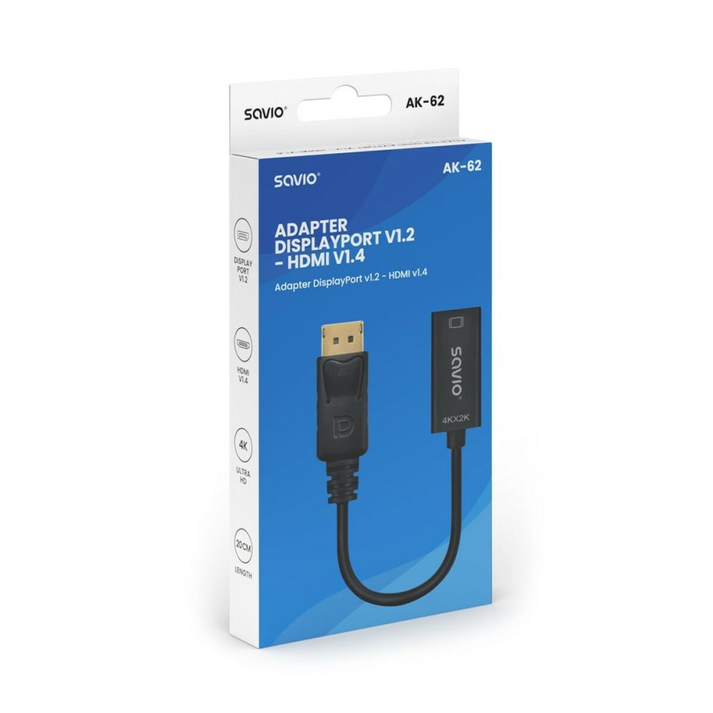 DisplayPort-zu-HDMI-Adapter Savio AK-62 20 cm