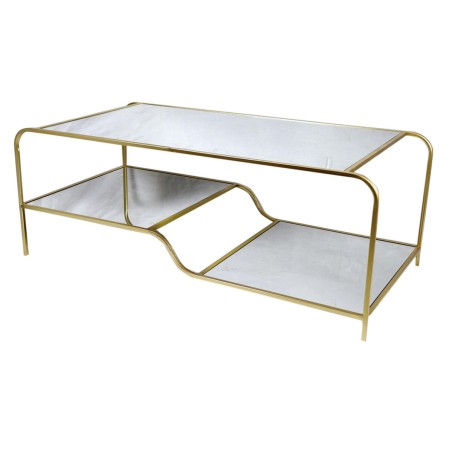 Table Basse DKD Home Decor Glamour Doré Métal Miroir 120 x 60 x 45 cm