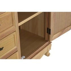 Larder DKD Home Decor Natural 124,5 x 39 x 201,8 cm Fir Aluminium MDF Wood