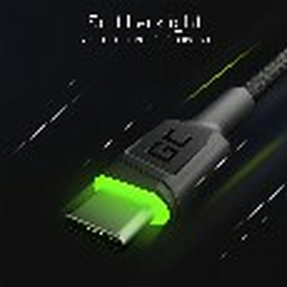 USB Cable Green Cell KABGC13 Black Green 2 m