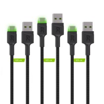 USB to USB-C Adapter Green Cell KABGCSET02 Black 1,2 m (3 Units)