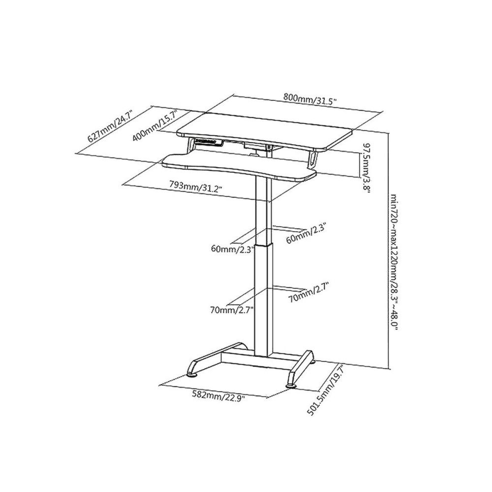 Desk MacLean MC-835 Black Steel