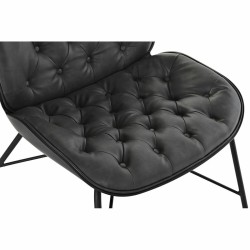 Armchair DKD Home Decor Black Dark grey Metal 69 x 76 x 85 cm