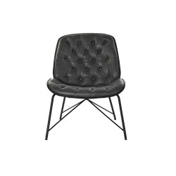 Siège DKD Home Decor Noir Gris foncé Métal 69 x 76 x 85 cm