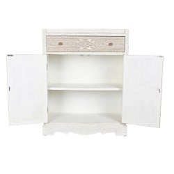 Armoire DKD Home Decor Blanc Naturel Verre Sapin 86 x 40 x 180 cm 80 x 42 x 180 cm