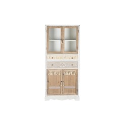 Armoire DKD Home Decor Blanc Naturel Verre Sapin 86 x 40 x 180 cm 80 x 42 x 180 cm