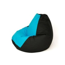 Pouf GO GIFT Bleu Noir 130 x 90 cm Poire