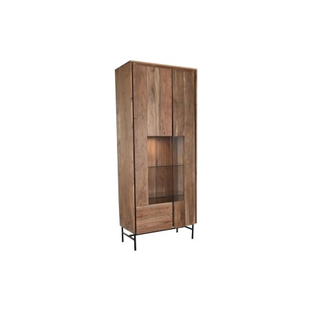 Présentoir DKD Home Decor 80 x 40 x 197 cm Verre Aluminium Acacia