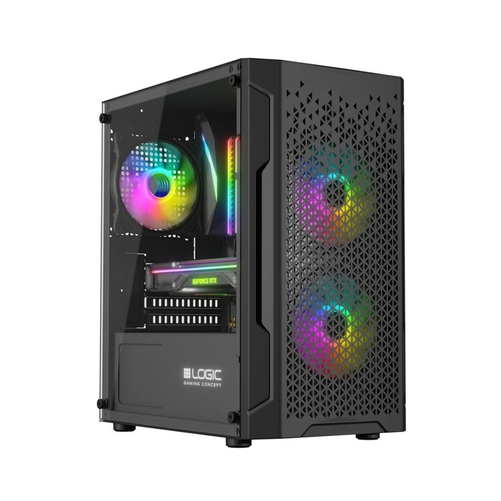 ATX Semi-Tower Gehäuse Logic AM-ARAMIS-10-0000000-0002 Schwarz