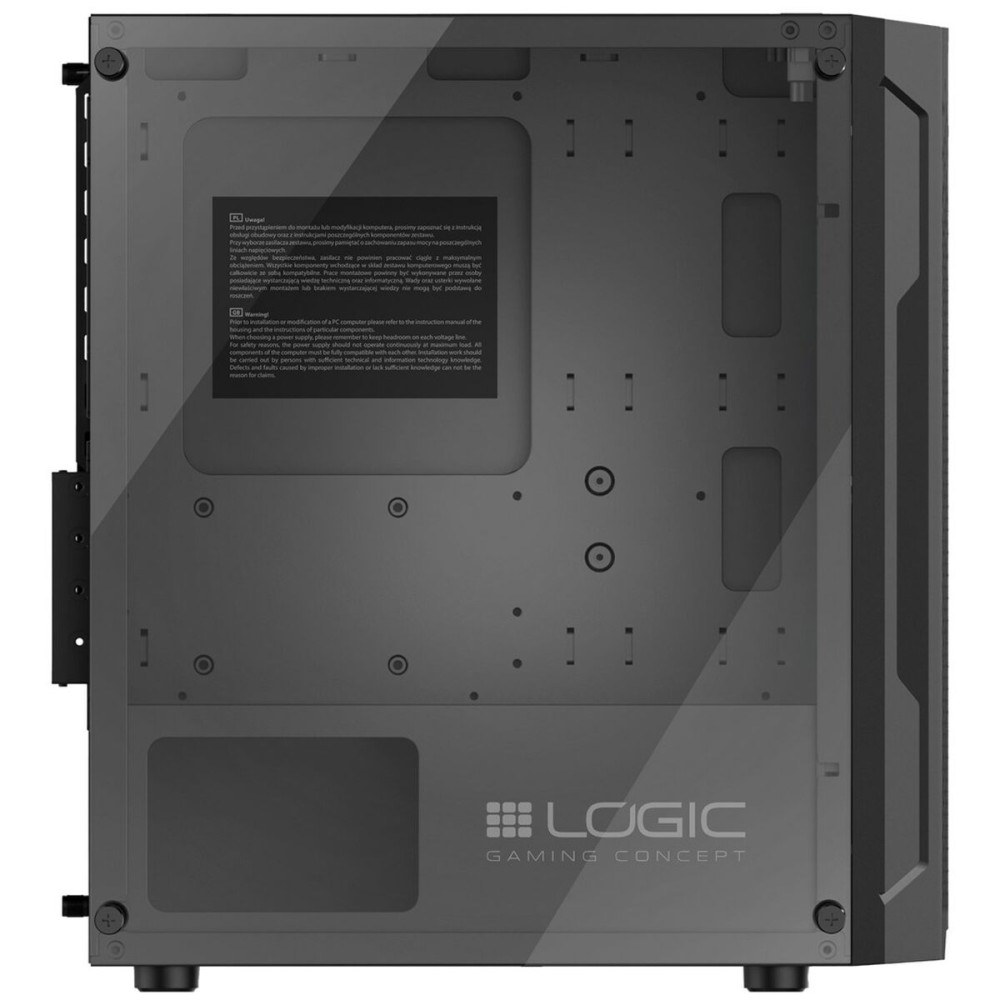ATX Semi-Tower Gehäuse Logic AM-ARAMIS-10-0000000-0002 Schwarz