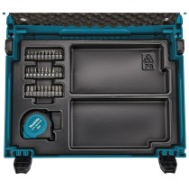Set of drill and screwdriver bits Makita B-69478 Drill bit carrier Aluminium 65 Pieces