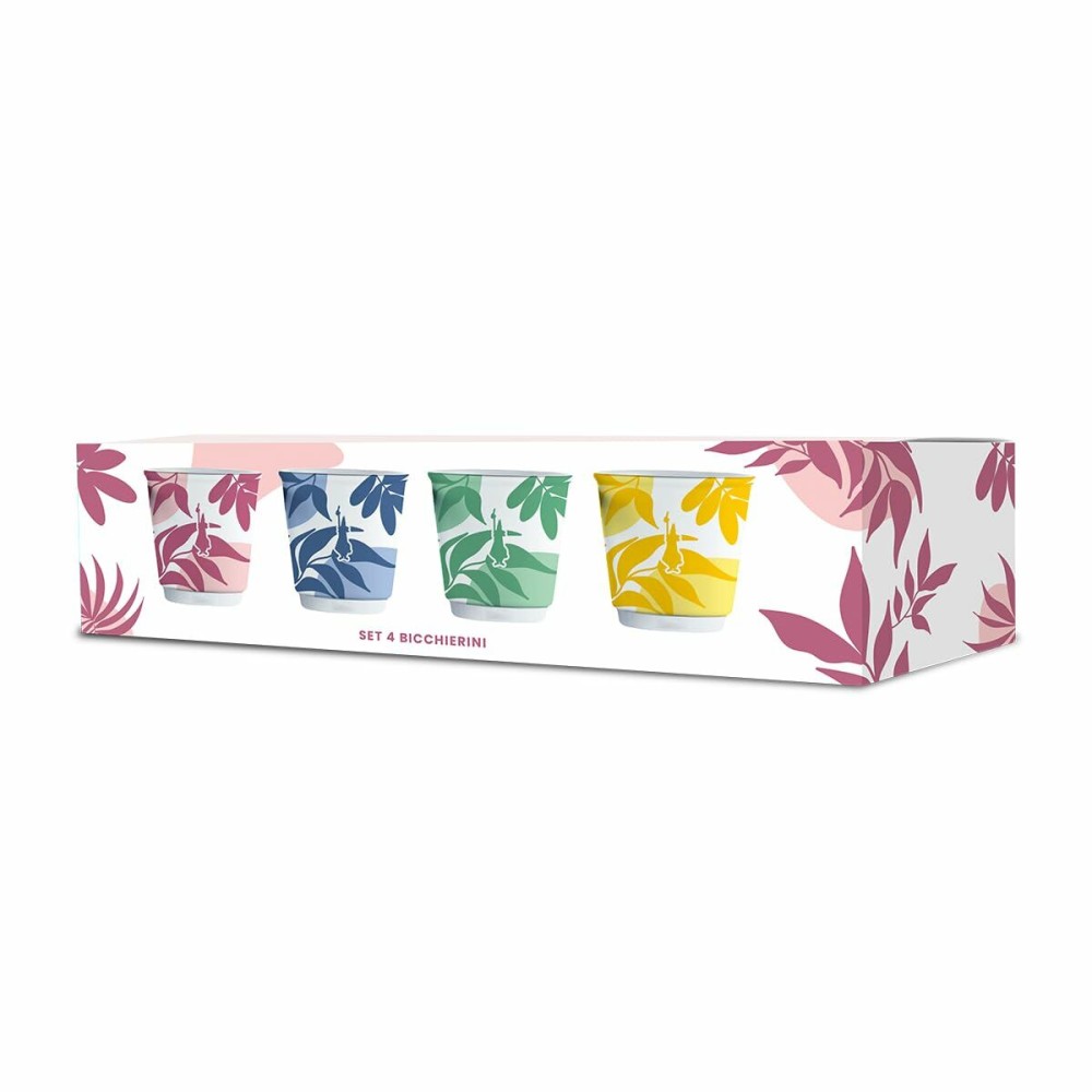 Satz von Kaffeetassen Bialetti Primavera Assortierte Farben Porzellan 90 ml 4 Stücke