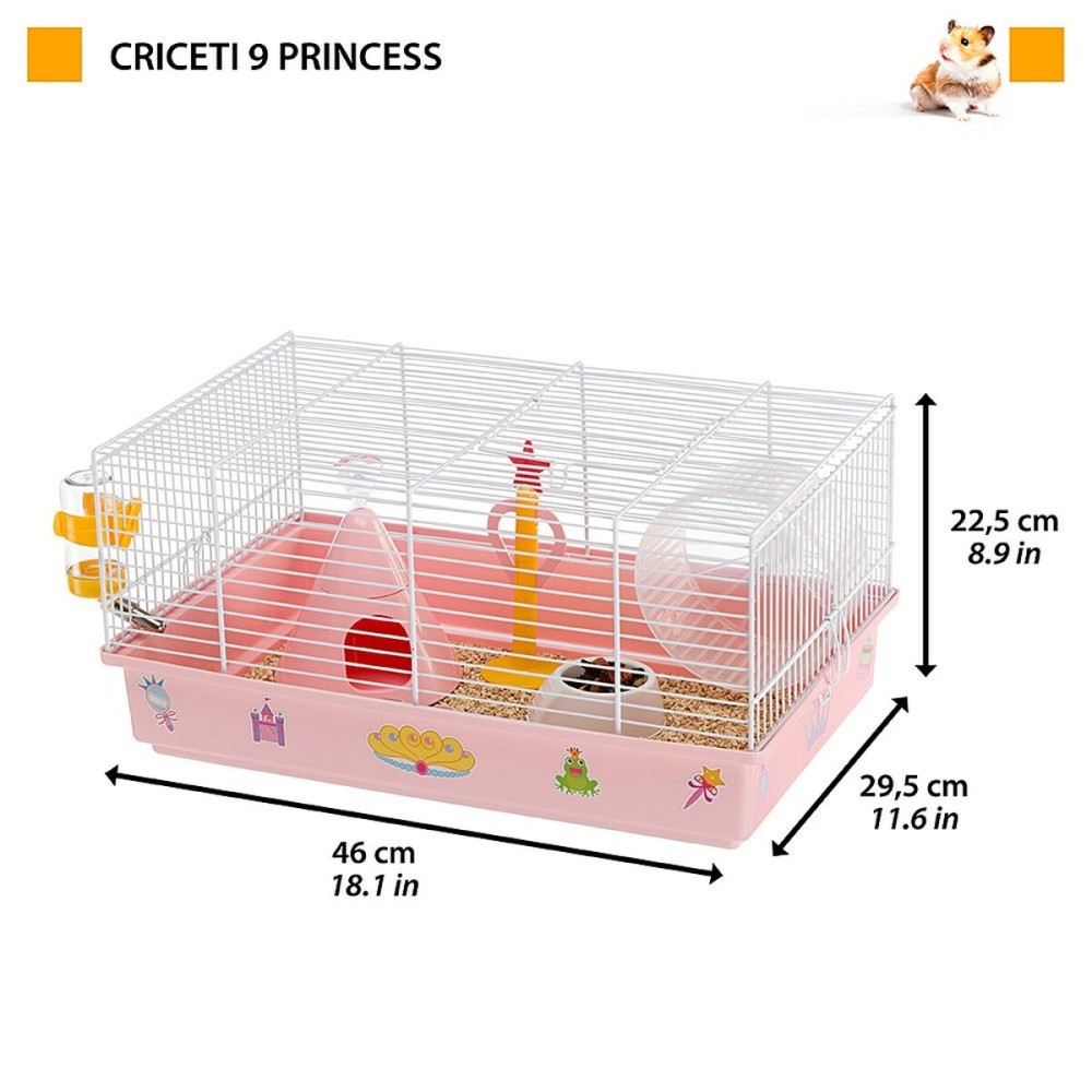 Cage Ferplast Criceti 9 Princess Métal Plastique 46 x 42,5 x 23 cm (1 Pièce)