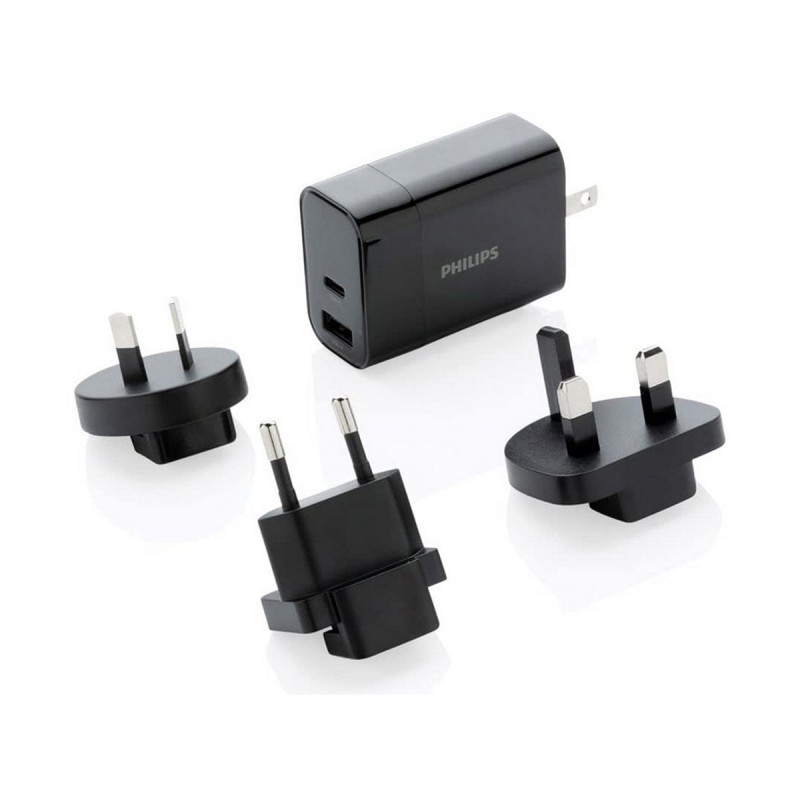 Adaptateur Prise Universelle de Voyage Philips Noir 30 W