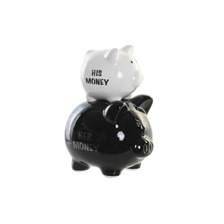 Money box DKD Home Decor Dolomite Children's Modern Pig 15 x 13 x 21 cm