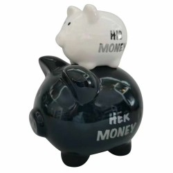 Money box DKD Home Decor Dolomite Children's Modern Pig 15 x 13 x 21 cm