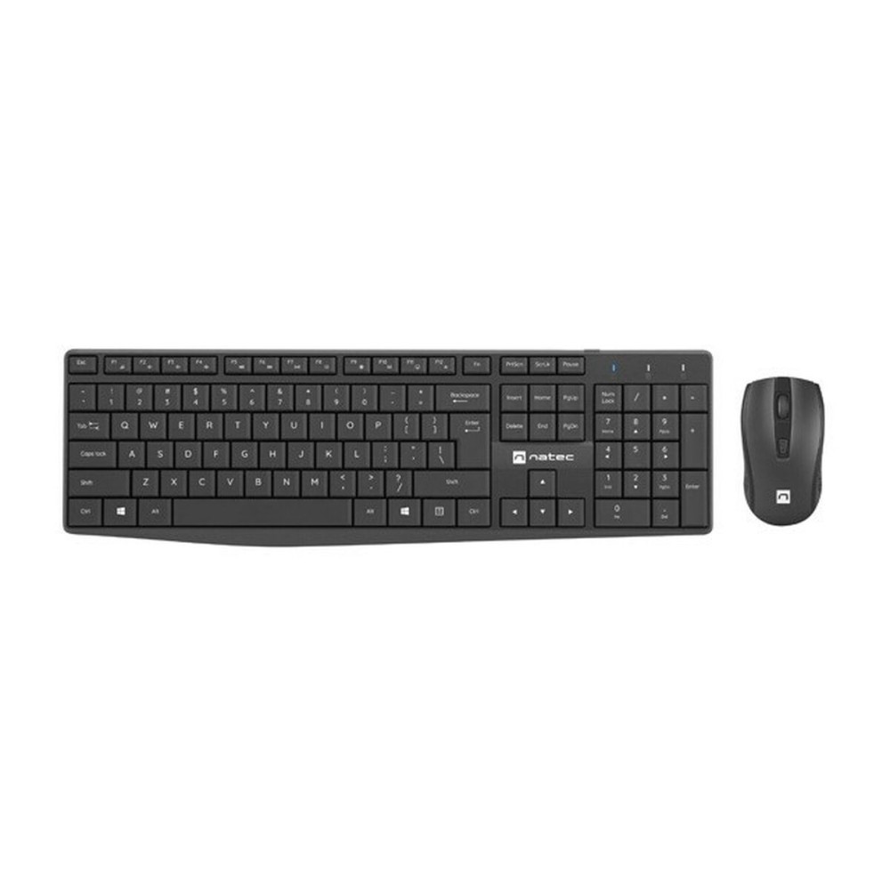 clavier et souris Natec NZB-1989 Noir QWERTY Qwerty US