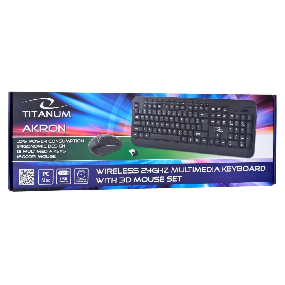 Keyboard and Mouse Titanum TK109 Black