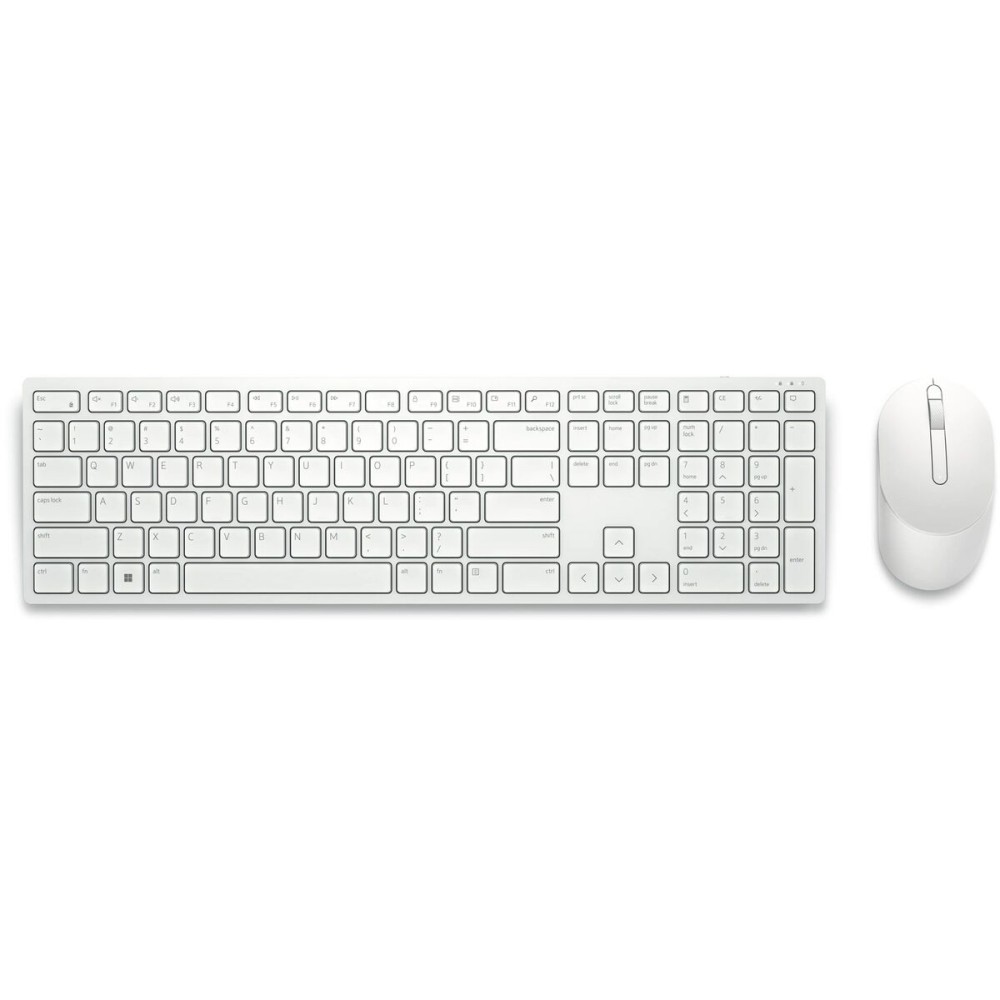 Clavier et souris sans fil Dell KM5221W-WH Blanc Qwerty US