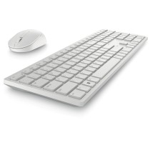 Tastatur mit Drahtloser Maus Dell KM5221W-WH Weiß Qwerty US