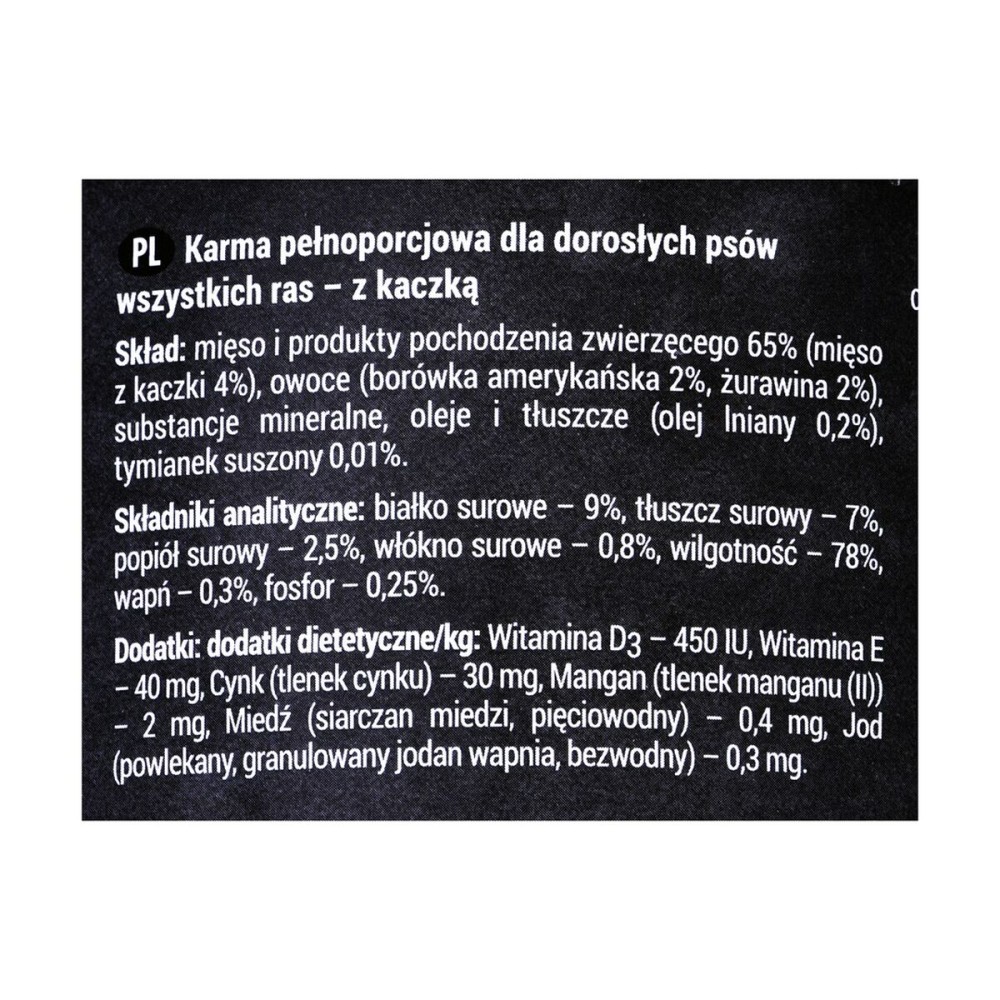 Alimentation humide Dolina Noteci Rafi Myrtille Canard 400 g