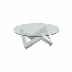 Centre Table DKD Home Decor Steel Tempered Glass 90 x 90 x 45 cm