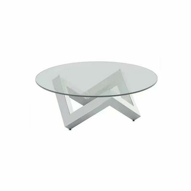 Table Basse DKD Home Decor Acier Verre trempé 90 x 90 x 45 cm