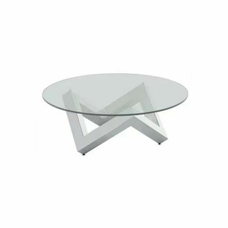 Table Basse DKD Home Decor Acier Verre trempé 90 x 90 x 45 cm