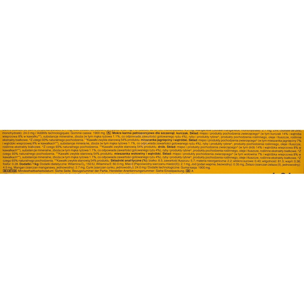 Alimentation humide Pedigree unior Selection Poulet Veau Agneau Oiseaux 100 g 12 x 100 g