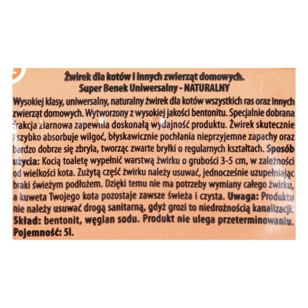 Cat Litter Super Benek Universal 5 L