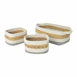 Boîte Décorative DKD Home Decor Fibre naturelle 33 x 23 x 13 cm