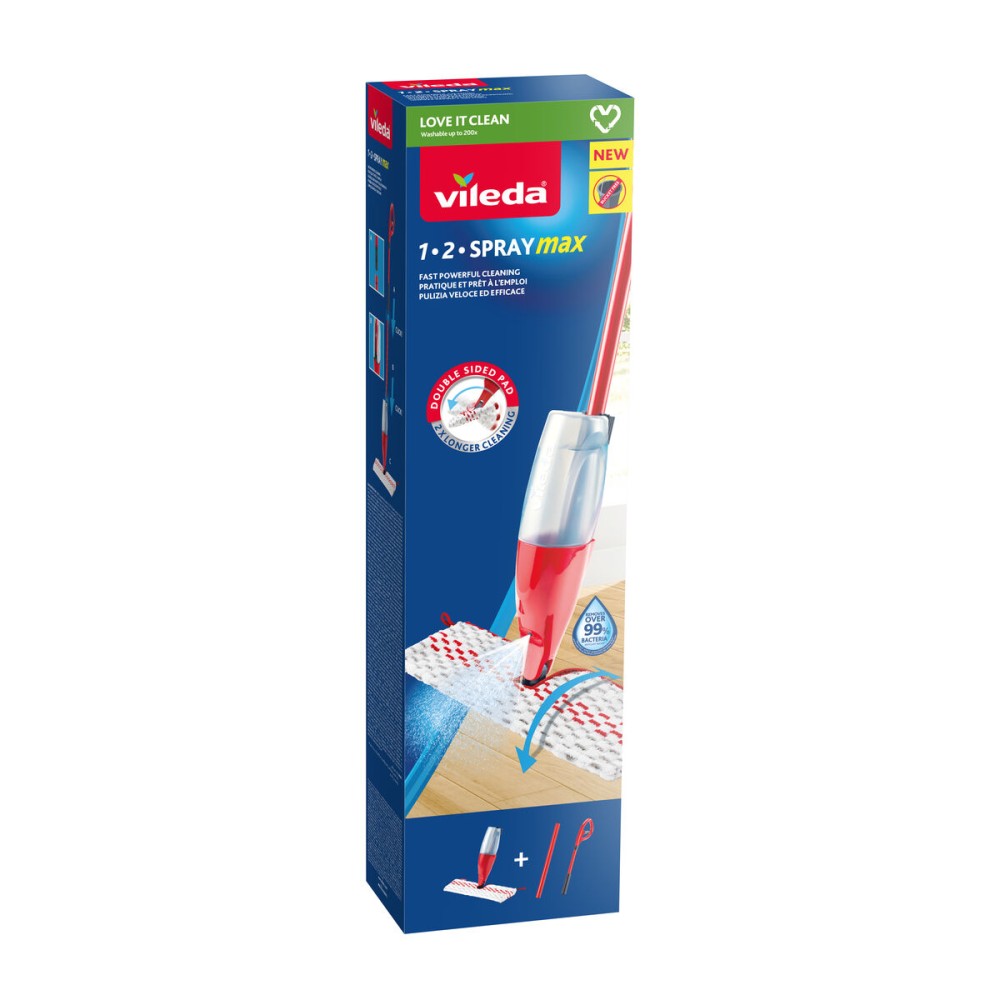 Wischmopp Vileda 1.2 Spray Max Weiß Rot Mikrofaser Kunststoff (1 Stücke)