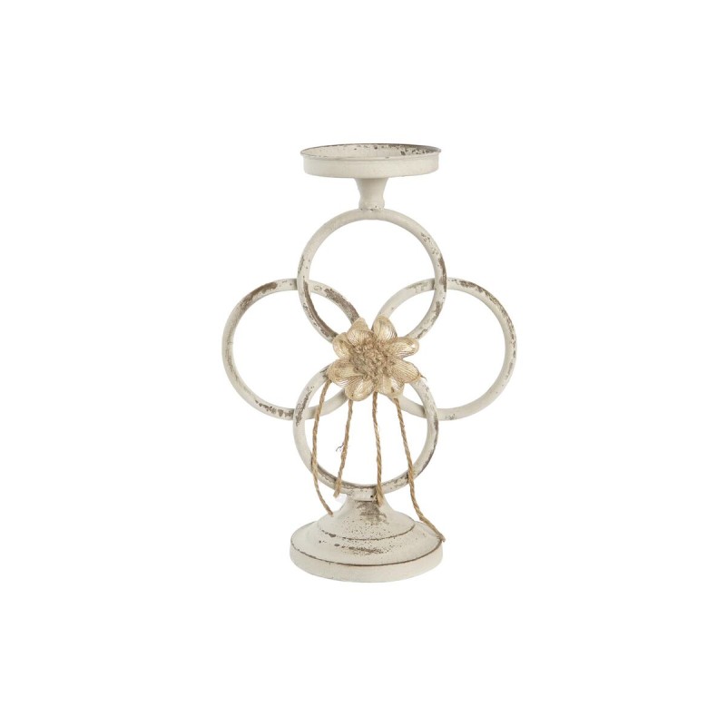 Candleholder DKD Home Decor 24 x 13 x 34 cm Metal White