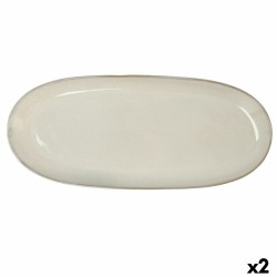 Plat à Gratin Bidasoa Ikonic Blanc Céramique 36 x 16 cm (Pack 2x)