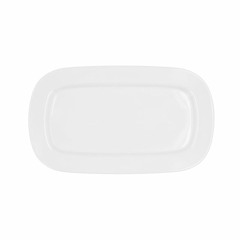 Plat à Gratin Bidasoa Glacial Blanc Céramique 31 x 18 cm (6 Unités) (Pack 6x)