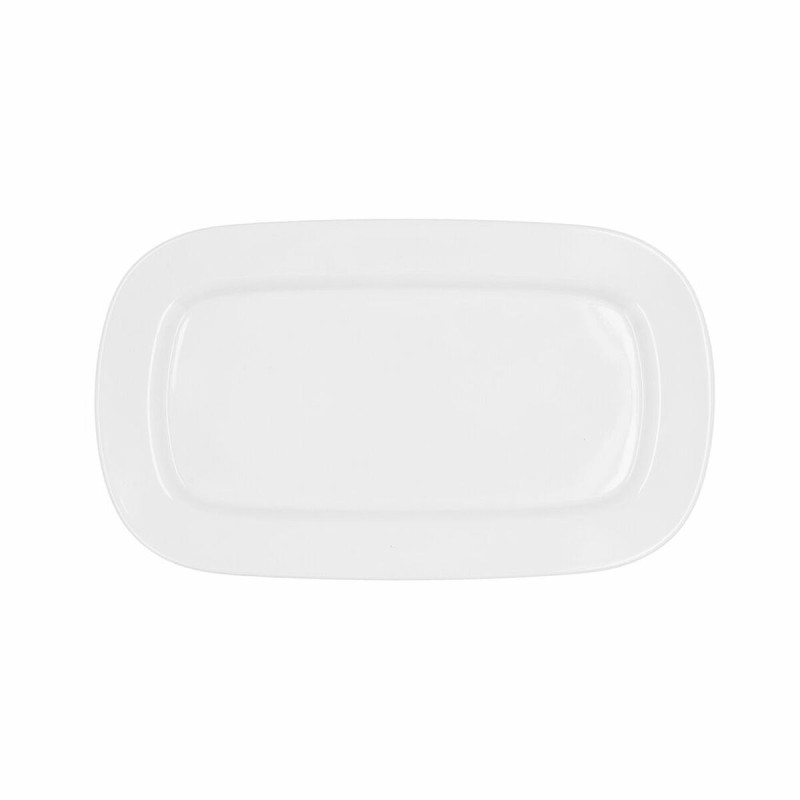 Serving Platter Bidasoa Glacial White Ceramic 31 x 18 cm (6 Units) (Pack 6x)