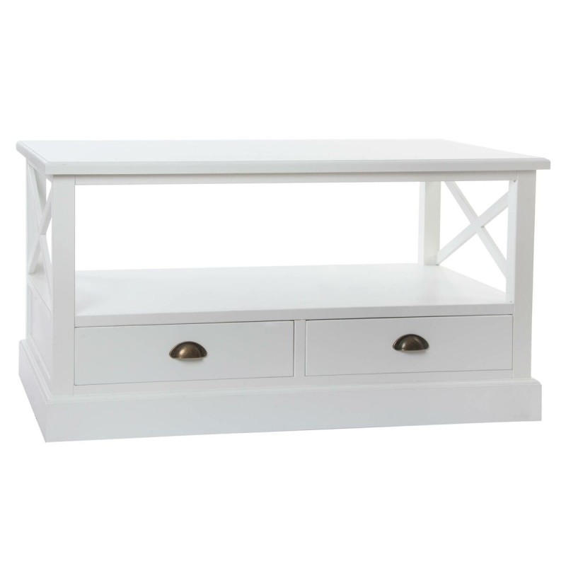 Table Basse DKD Home Decor Blanc Bois (108 x 48 x 56,5 cm)