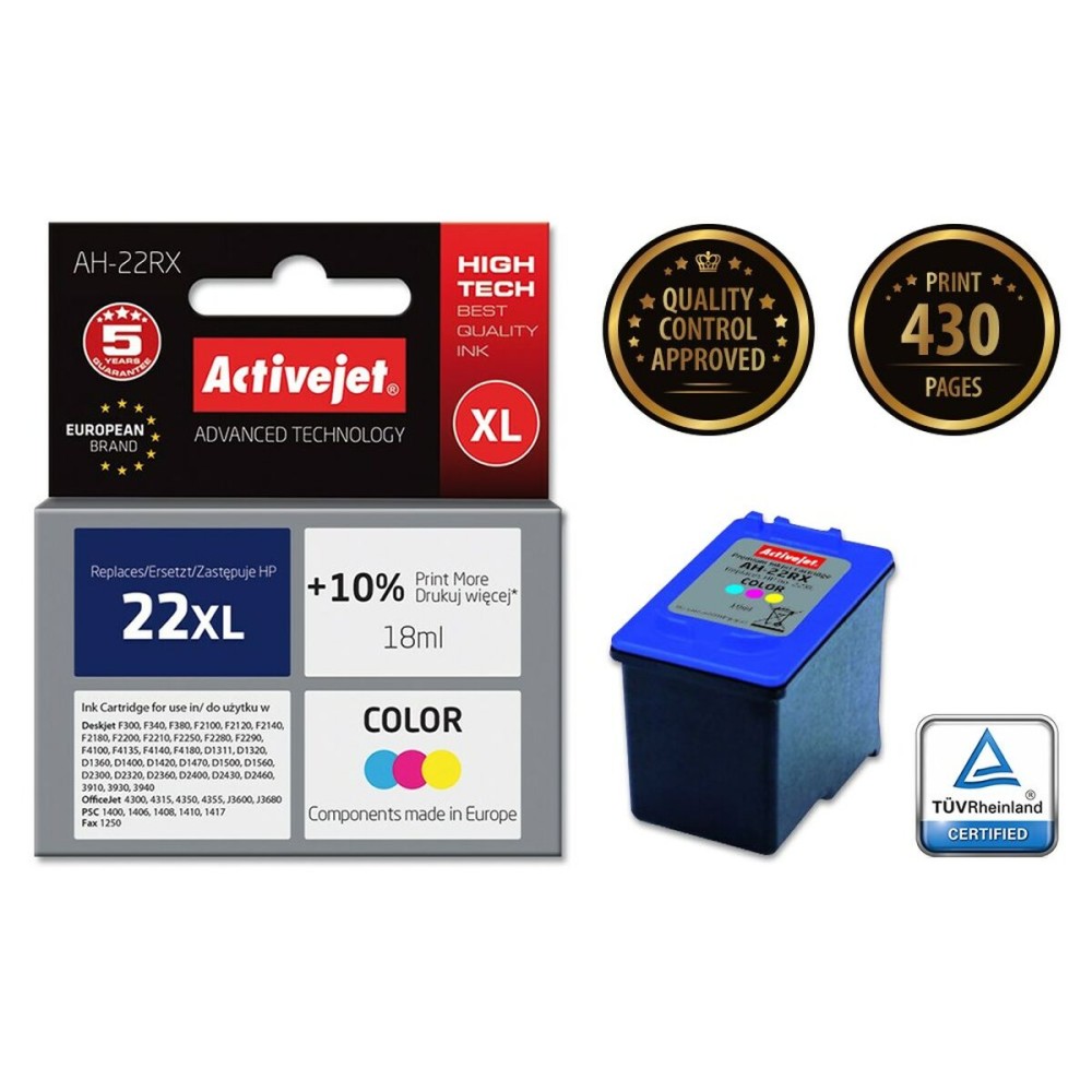 Cartouche d'encre originale Activejet AH-22RX Cyan/Magenta/Jaune