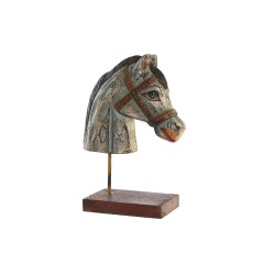 Figurine Décorative DKD Home Decor Cheval Fer Bois de manguier (24 x 12 x 35 cm)