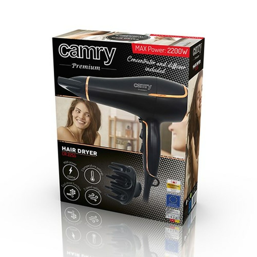 Hairdryer Adler CR 2255 Black Gold 2000 W
