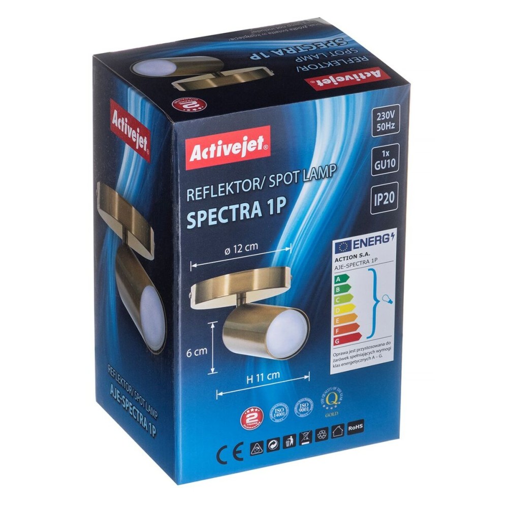 Applique Murale Activejet AJE-SPECTRA 1P Doré Métal 40 W 230 V