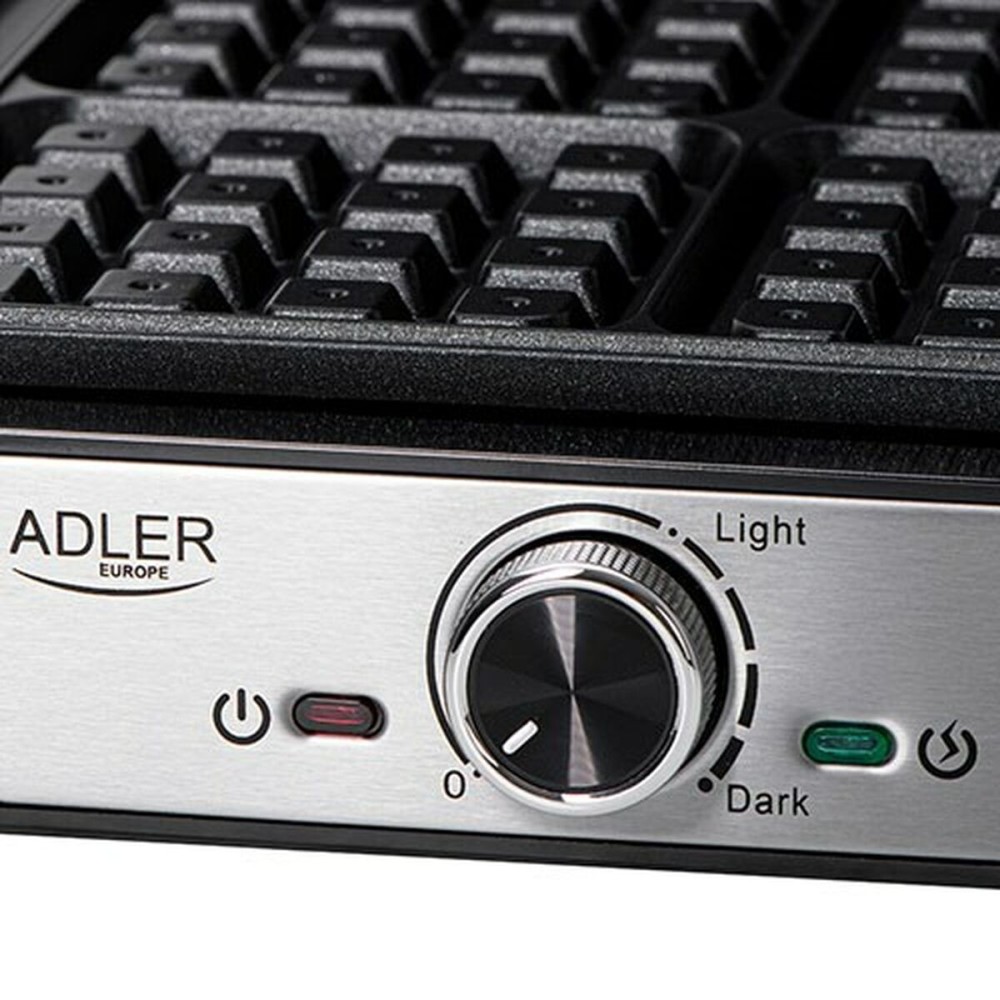 Waffle Maker Adler AD 3083 Black Silver 1800 W