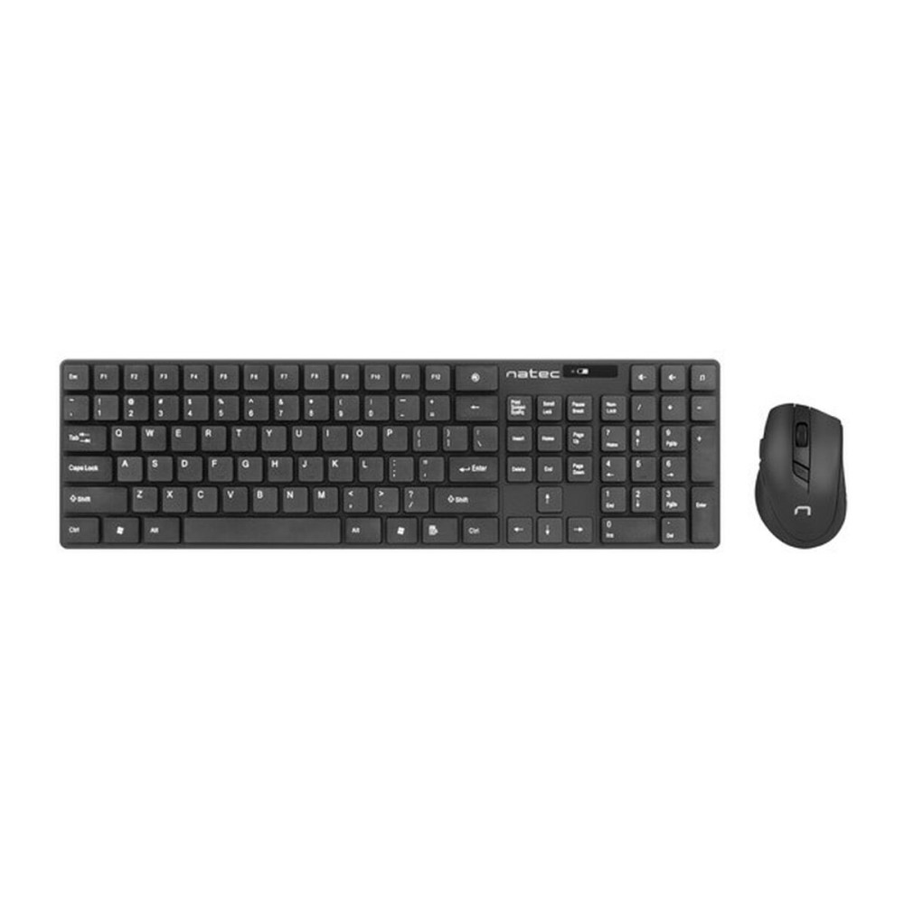 clavier et souris Natec Stingray Noir QWERTY Qwerty US