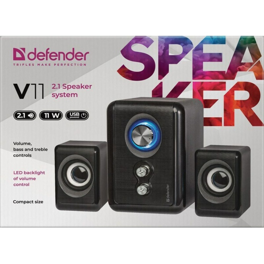 Haut-parleurs de PC Defender V11 Noir