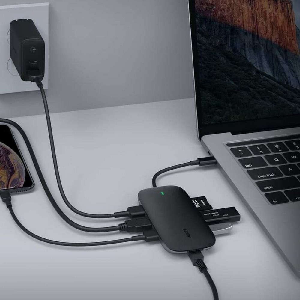 Hub USB Aukey CB-C71 Noir 100 W
