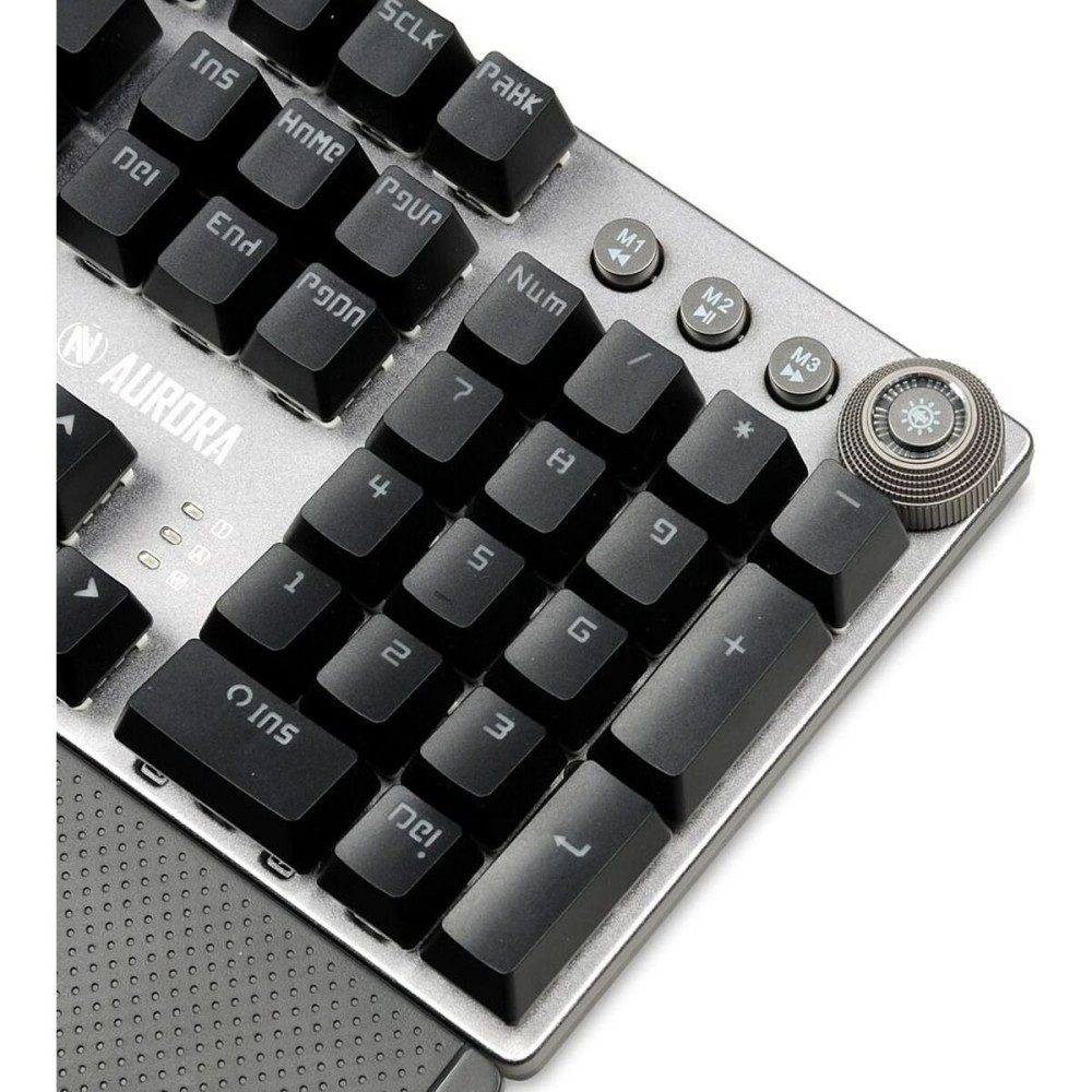 Tastatur Ibox AURORA K-3 Schwarz/Silberfarben Silberfarben QWERTY