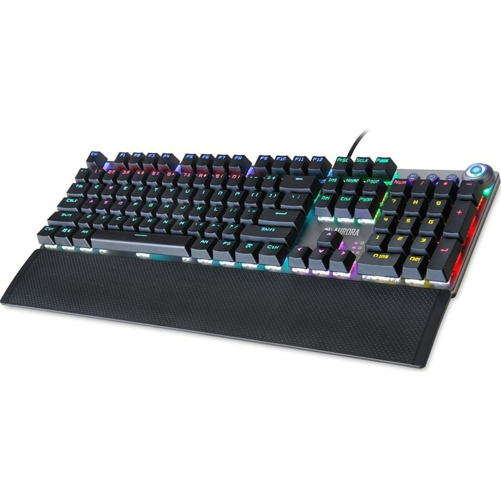 Tastatur Ibox AURORA K-3 Schwarz/Silberfarben Silberfarben QWERTY