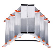4-step folding ladder Krause 120403 Silver Aluminium